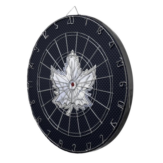 Cible De Fléchettes Chrome Comme Maple Leaf Fibres de carbone Impressi (Devant droit)