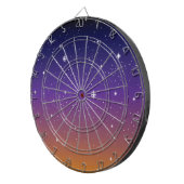 Cible De Fléchettes Ciel d'étoile violet et or (Devant droit)