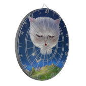 Cible De Fléchettes Ciel nocturne avec chat (Devant gauche)