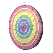 Cible De Fléchettes Circle Pastel Arc-en-ciel rayures (Devant droit)