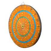 Cible De Fléchettes Circuit Board Orange Jaune Jeu Darboard moderne (Devant droit)