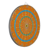 Cible De Fléchettes Circuit Board Orange Jaune Jeu Darboard moderne (Devant gauche)