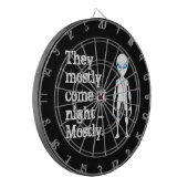 Cible De Fléchettes Citation d'alien noir blanc mignon (Devant gauche)