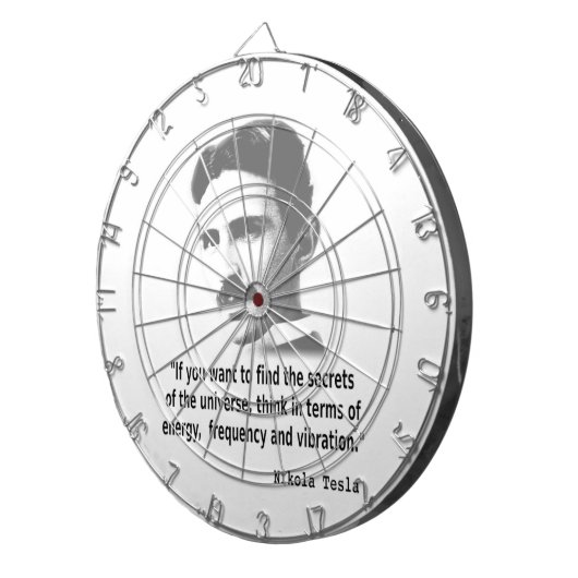 Cible De Fléchettes Citation De Nikola Tesla (Devant droit)
