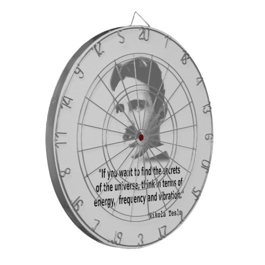 Cible De Fléchettes Citation De Nikola Tesla (Devant gauche)