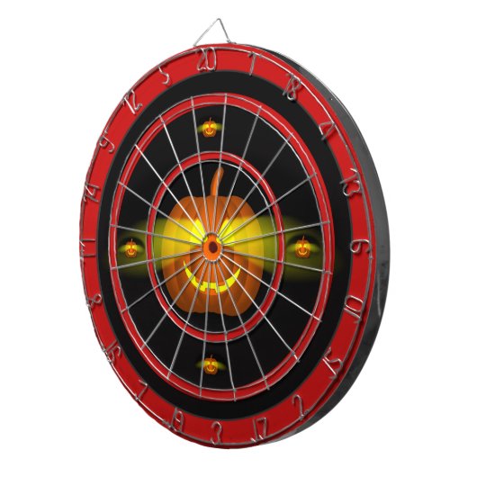 Cible De Fléchettes Citrouille brillant - (Devant droit)