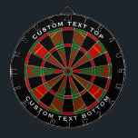 Cible De Fléchettes Clan Cameron Tartan<br><div class="desc">Clan Cameron traditionnel tartan aux couleurs modernes. Motif sans couture. Deux zones de texte personnalisées sur l'anneau extérieur.</div>