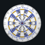 Cible De Fléchettes Clan Hannay Tartan<br><div class="desc">Le tartan traditionnel Clan Hannay aux couleurs modernes. Motif sans couture. Deux zones de texte personnalisées sur l'anneau extérieur.</div>