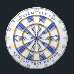 Cible De Fléchettes Clan Hannay Tartan<br><div class="desc">Le tartan traditionnel Clan Hannay aux couleurs modernes. Motif sans couture. Deux zones de texte personnalisées sur l'anneau extérieur.</div>