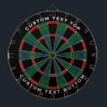 Cible De Fléchettes Clan Kennedy Tartan<br><div class="desc">Le tartan traditionnel Clan Kennedy aux couleurs modernes. Motif sans couture. Deux zones de texte personnalisées sur l'anneau extérieur.</div>