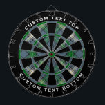 Cible De Fléchettes Clan MacDowall Tartan<br><div class="desc">Clan MacDowall tartan traditionnel aux couleurs modernes. Motif sans couture. Deux zones de texte personnalisées sur l'anneau extérieur.</div>