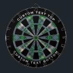 Cible De Fléchettes Clan MacDowall Tartan<br><div class="desc">Clan MacDowall tartan traditionnel aux couleurs modernes. Motif sans couture. Deux zones de texte personnalisées sur l'anneau extérieur.</div>