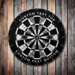 Cible De Fléchettes Clan MacFarlane Tartan noir et blanc<br><div class="desc">Clan MacFarlane traditionnel tartan noir et blanc aux couleurs modernes. Motif sans couture. Deux zones de texte personnalisées sur l'anneau extérieur.</div>