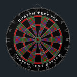 Cible De Fléchettes Clan MacGowan Tartan<br><div class="desc">Clan Gow ou MacGowan tartan traditionnel aux couleurs modernes. Motif sans couture. Deux zones de texte personnalisées sur l'anneau extérieur.</div>