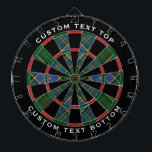 Cible De Fléchettes Clan MacMillan Chasse Tartan<br><div class="desc">Clan MacMillan tartan traditionnel de chasse aux couleurs modernes. Motif sans couture. Deux zones de texte personnalisées sur l'anneau extérieur.</div>