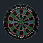 Cible De Fléchettes Clan MacMillan Chasse Tartan<br><div class="desc">Clan MacMillan tartan traditionnel de chasse aux couleurs modernes. Motif sans couture. Deux zones de texte personnalisées sur l'anneau extérieur.</div>