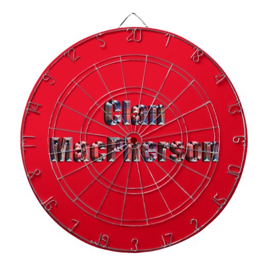 Cible De Fléchettes Clan Macpherson Nom Tartan, Tableau De Bord Avec F (Devant)