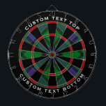 Cible De Fléchettes Clan Sinclair Chasse Tartan<br><div class="desc">Clan Sinclair chasse tartan aux couleurs modernes. Motif sans couture. Deux zones de texte personnalisées sur l'anneau extérieur.</div>