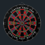 Cible De Fléchettes Clan Sinclair Tartan<br><div class="desc">Clan Sinclair tartan traditionnel aux couleurs modernes. Motif sans couture. Deux zones de texte personnalisées sur l'anneau extérieur.</div>
