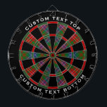 Cible De Fléchettes Clan Wilson Modern Tartan<br><div class="desc">Clan Wilson tartan traditionnel aux couleurs modernes. Motif sans couture. Deux zones de texte personnalisées sur l'anneau extérieur.</div>