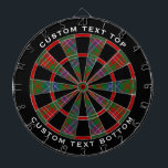 Cible De Fléchettes Clan Wilson Modern Tartan<br><div class="desc">Clan Wilson tartan traditionnel aux couleurs modernes. Motif sans couture. Deux zones de texte personnalisées sur l'anneau extérieur.</div>