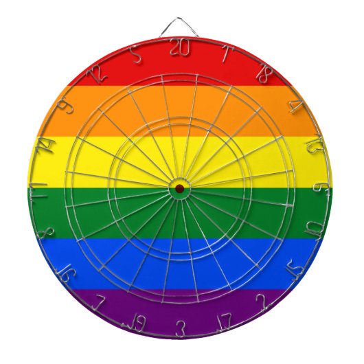 Cible De Fléchettes Classic LGBTQ Rainbow Pride drapeau (Devant)