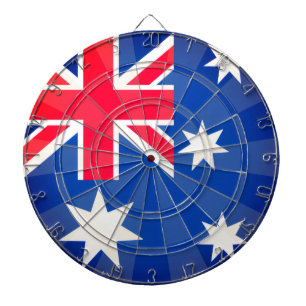 Cible De Fléchettes Classique Drapeau Coloré Bleu Blanc Rouge AUSTRALI
