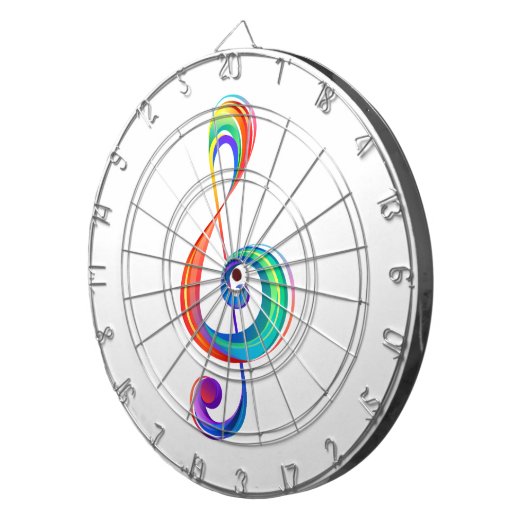 Cible De Fléchettes Clé arc-en-ciel (Devant droit)