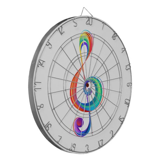 Cible De Fléchettes Clé arc-en-ciel (Devant gauche)