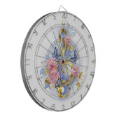 Cible De Fléchettes Clé de sol avec roses roses (Devant gauche)