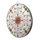 Cible De Fléchettes Coccinelle de Noël Rouge Blanc Vert (Devant droit)