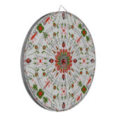 Cible De Fléchettes Coccinelle de Noël Rouge Blanc Vert (Devant gauche)