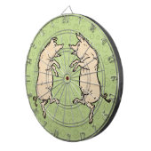 Cible De Fléchettes Cochons dansants antiques : Joyeuse danse de petit (Devant droit)