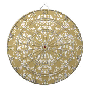 Cible De Fléchettes Cocoa and Cream Damask