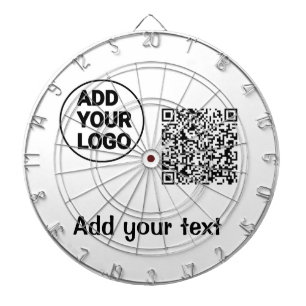 Cible De Fléchettes Code qr simple minimaliste ajouter logo nom du cod