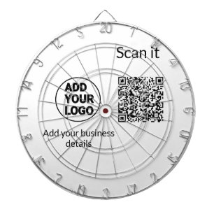 Cible De Fléchettes Code QR simple minimaliste ajouter un logo nom de