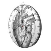 Cible De Fléchettes Coeur anatomique noir (Devant droit)