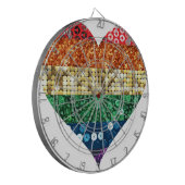 Cible De Fléchettes coeur arc-en-ciel lgbt (Devant gauche)