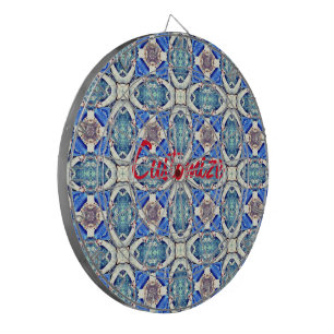 Cible De Fléchettes Coeur bleu Thunder_Cove de mandala