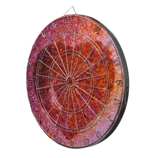 Cible De Fléchettes coeur rose corail (Devant droit)