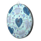 Cible De Fléchettes Coeurs bleu et violet (Devant droit)