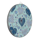 Cible De Fléchettes Coeurs bleu et violet (Devant gauche)