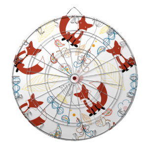 Cible De Fléchettes Coeurs de Fox mignonne tirant à la main en bleu ja