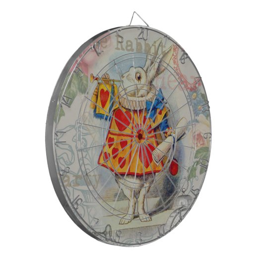 Cible De Fléchettes Coeurs de lapin blanc Alice Classic (Devant gauche)