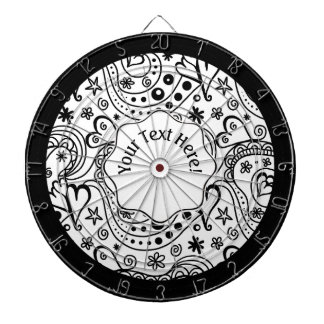 Cible De Fléchettes Coeurs personnalisés tendance et Motif de doodle d