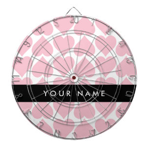 Cible De Fléchettes Coeurs roses, Romantique, Votre Nom, Personnaliser