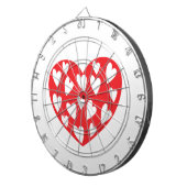 Cible De Fléchettes Coeurs rouges avec petits coeurs (Devant droit)