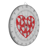 Cible De Fléchettes Coeurs rouges avec petits coeurs (Devant gauche)