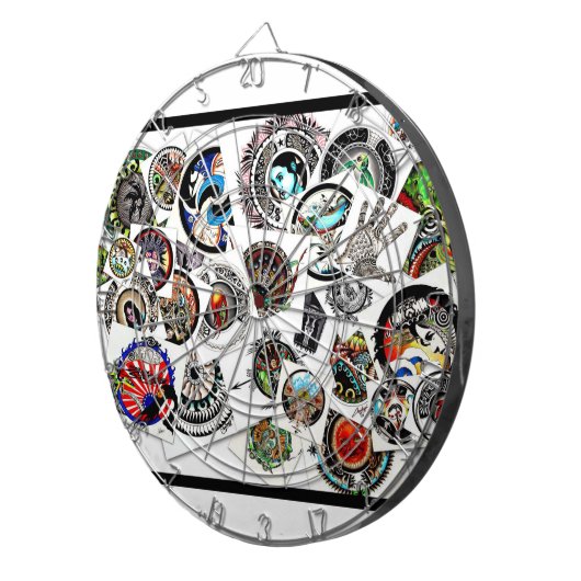 Cible De Fléchettes Collage des dessins (Devant droit)