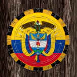 Cible De Fléchettes Colombie Dartboard & Drapeau fléchettes / jeu<br><div class="desc">Tableau noir : Colombie & Armoiries,  fléchettes de drapeau colombiennes,  jeux de plaisir pour la famille - amour mon pays,  jeux d'été,  vacances,  fête des pères,  fête d'anniversaire,  étudiants / fans de sports</div>